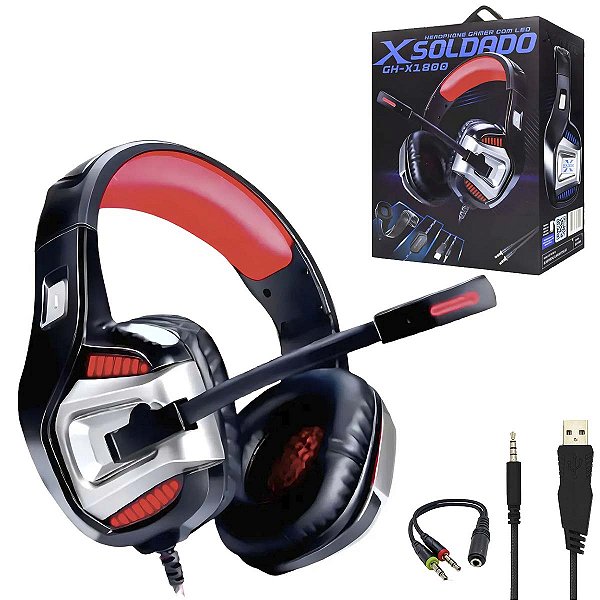 Fone Gamer 7.1 Headset Para Ps4 Ps5 Xbox Soldado GH-X1800 P3