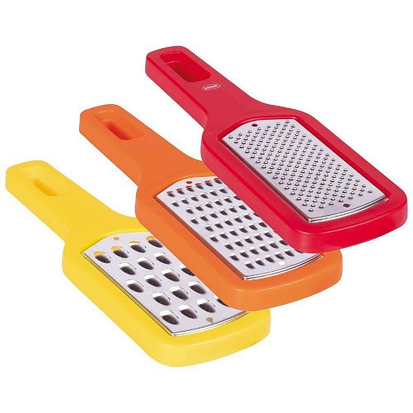 Conjunto De Raladores Kit 3 Peças Mor Para Legumes Queijo