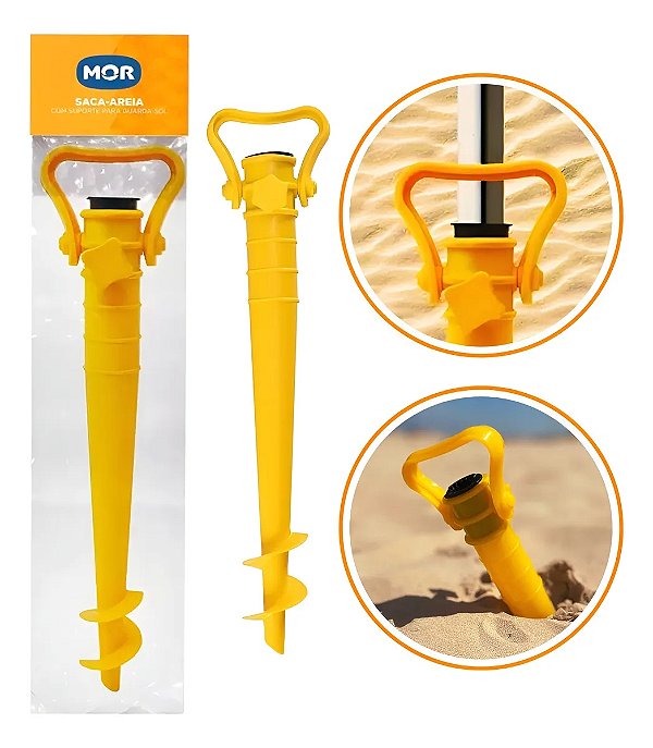 Saca Areia Sugador de Areia Para Guarda-Sol Buraco Amarelo