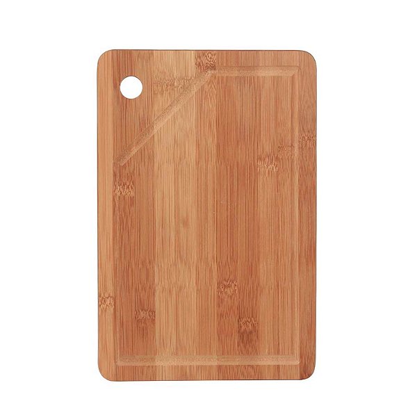 Tabua Retangular De Corte Carne Bamboo 30x20cm Mor