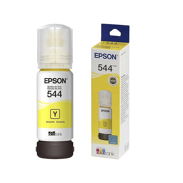 Garrafa De Tinta Refil Ecotank Epson Amarelo T544 Original