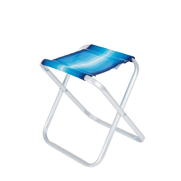 Banquinho Banqueta Dobrável Alumínio Pesca Camping Mor Azul