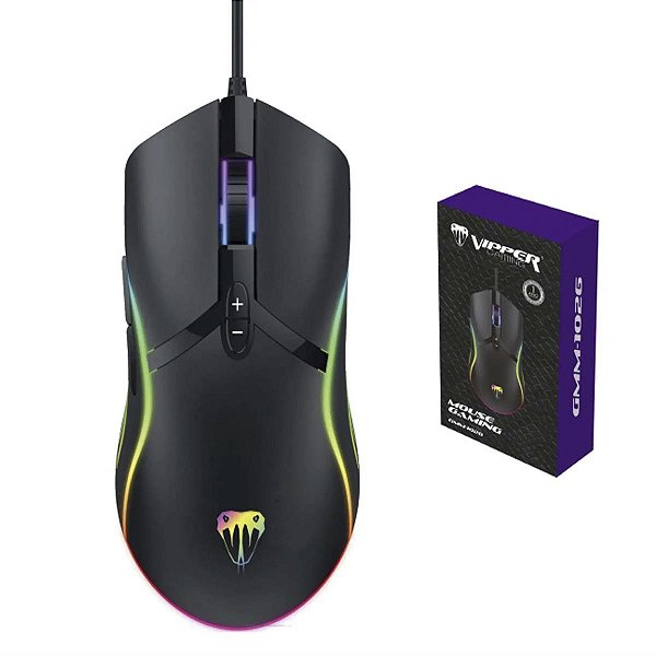 Mouse Gamer C/ Fio Rainbow 6.400DPI Maketech Vipper GMM-1026