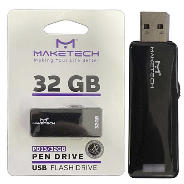 Pen Drive 32GB Usb Flash Disk 2.0 Prático Maketech PD13/32