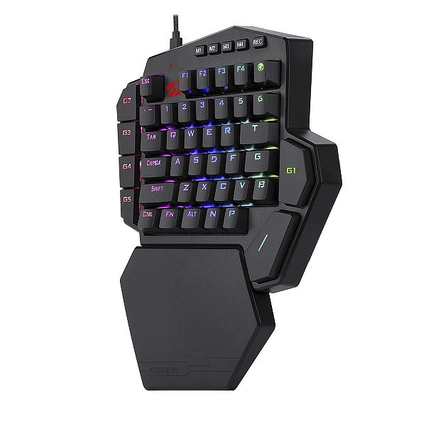 Teclado Mecanico Redragon Single Hand Ditix Rgb Switch Azul