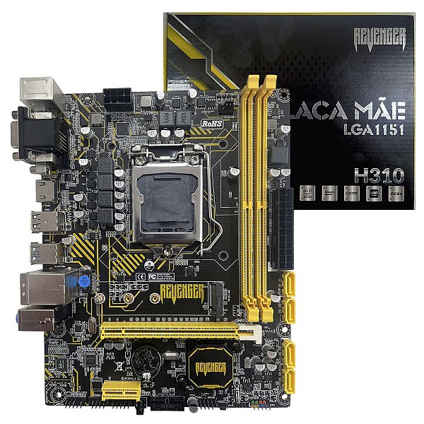 Placa Mãe Revenger H310 Chipset Intel 8ª 9ª Geração 1151