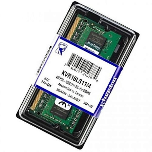Memoria de notebook DDR3 4GB 1600 kingston low voltage 1,35