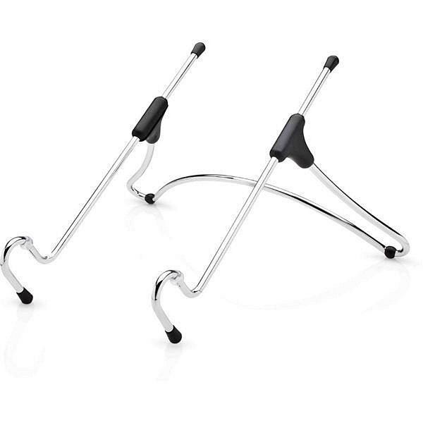 Suporte Notebook Ergonômico Base Tablet Dobrável Aço Cromado