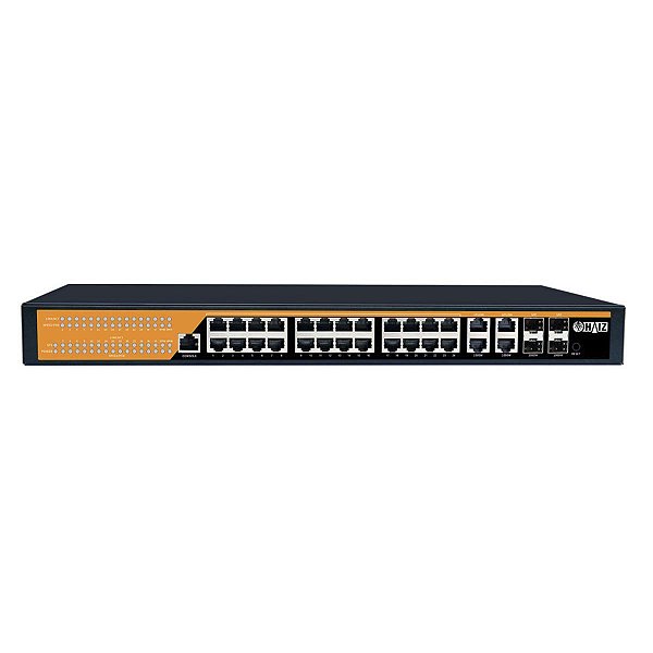 Switch Poe Haiz 24 Portas Gigabit Poe+ + 4 Uplink + 4 Sfp