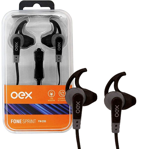 Fone De Ouvido Com Microfone P2 Oex Fn206cz Sprint Cinza