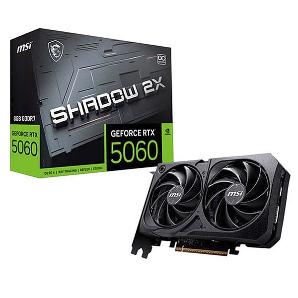 Placa De Video Msi Geforce RTX 5060 Shadow 2X Oc 8Gb Gddr7