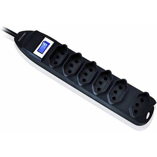Filtro De Linha Multilaser 6 Tomadas Preto Linear - WI221