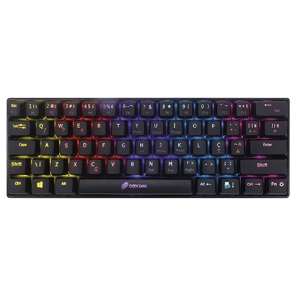 Teclado Mecânico Ziggy Led Switch Outemu Red Led Oex Tc607
