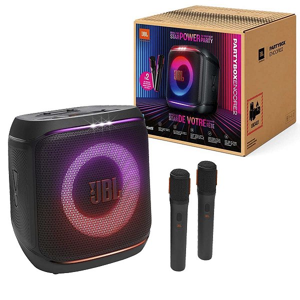 Caixa De Som Bluetooth Jbl Partybox Encore 2 Mics 100w Rms