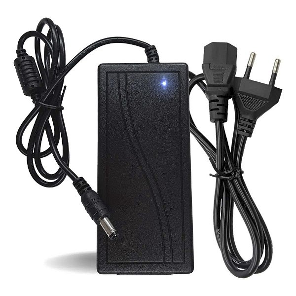 Fonte 12v 5a 60W Bivolt Plug P4 Fita Led Camera Cftv Monitor