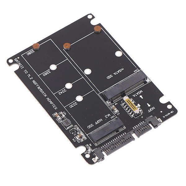 Adaptador Conversor Ssd M2 2280 Ngff Msata Para Sata 3 6GbPs
