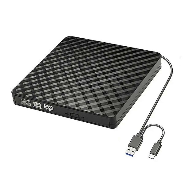 Leitor E Gravador De Cd e Dvd Externo Usb 3.0 Usb C Dvd-Rw