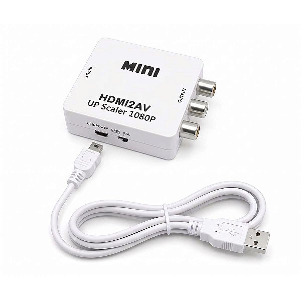 Mini Adaptador Conversor Hdmi Para Rca 1080p Hdmi2Av Game