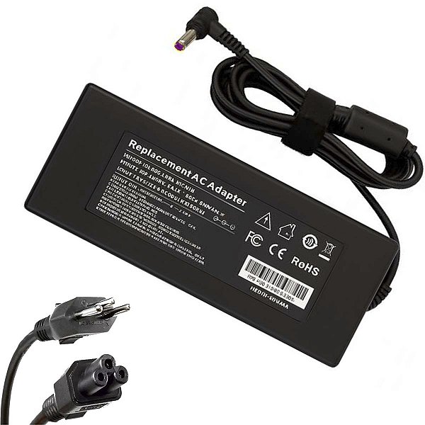 Fonte Para Acer Nitro 5 AN515 V15 19v 7.1a 135W 5,5*1.7mm