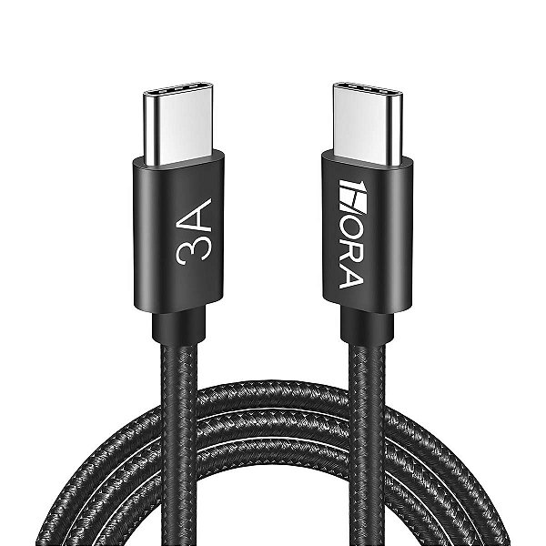 Cabo De Carregamento Dados 1hora Usb C Macho 3a 2m Preto