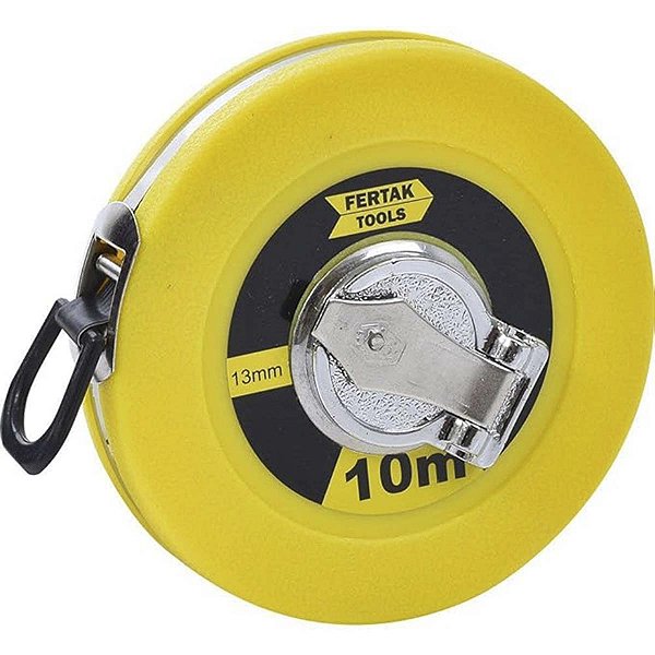 Trena Fibra Vidro Estojo PVC 10m x 13mm 8004 Fertak