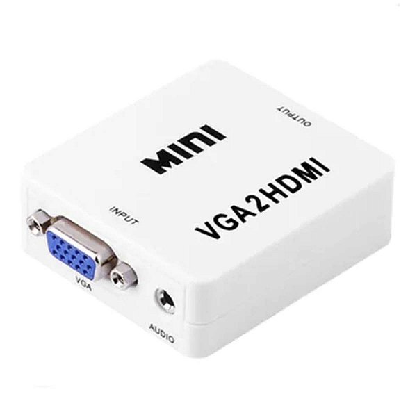 Conversor VGA Para HDMI Com Áudio 1080p E Alimentaçao 5v USB