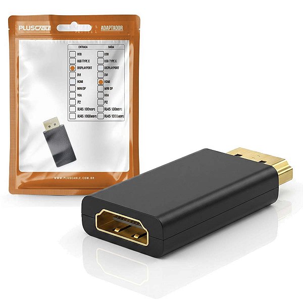 Adaptador Displayport Para Hdmi 1080p Com Áudio Plus Cable