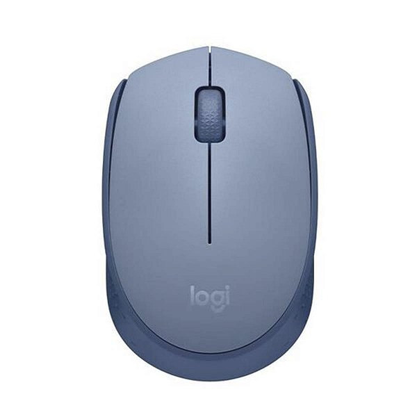 Mouse sem fio Logitech M170 USB e Pilha Inclusa Azul Claro