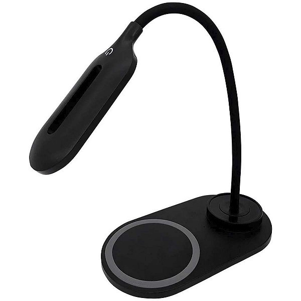 Luminária De Mesa Oex Dream Com Carregador Wireless Preto