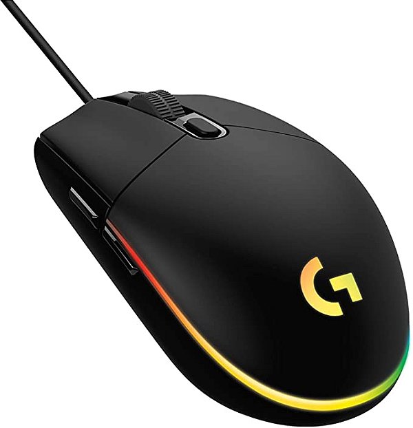 Mouse Gamer Logitech G203 Lightsync Rgb C/ Fio Usb 8.000 Dpi