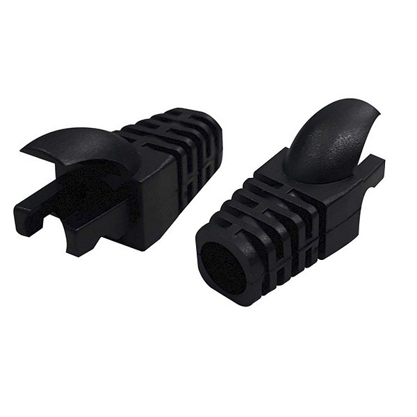 Capa Para Conector Plug  Rj45 Trava Interna Snap In Preto Un