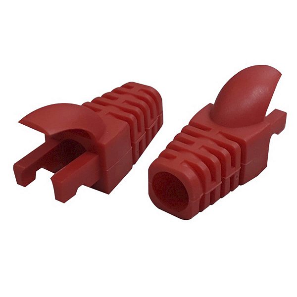 Capa Para Conector Plug  Rj45 Trava Interna Snap In Vermelha