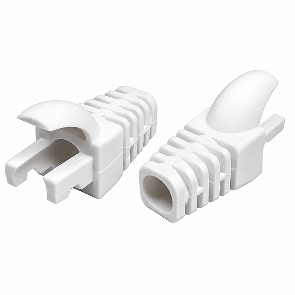 Capa Para Conector Plug  Rj45 Trava Interna Snap In Branca
