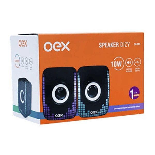 Caixa de Som Para PC USB/P2 Speaker Dizy Preto SK202 Oex