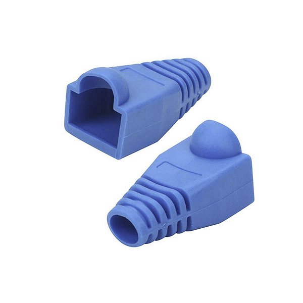 Capa RJ45 Plástica Azul Proteção Conectores De Rede Unidade