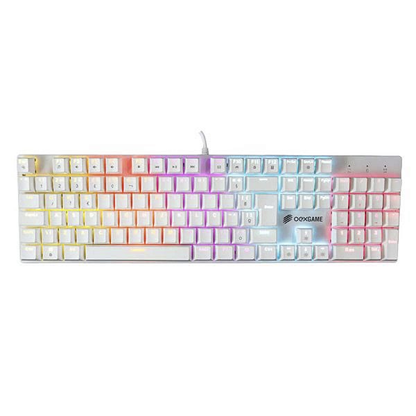 Teclado Gamer Branco RGB Mecânico Switch Red Outemu TC701