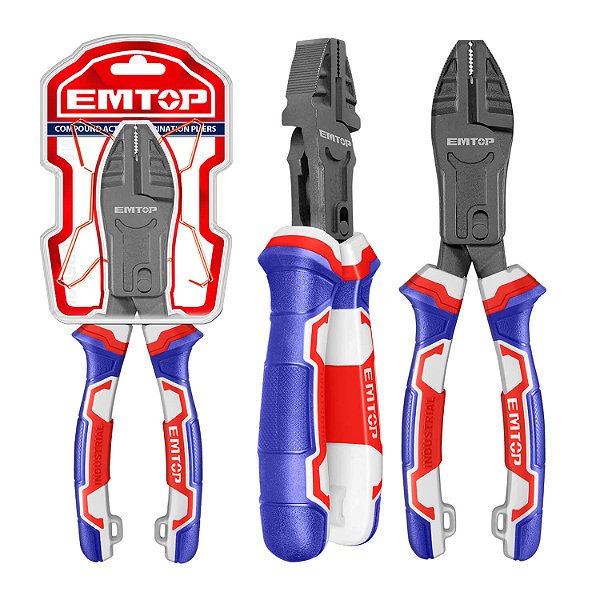 Alicate Combinacao Cromo Vanadio 8" 65% Menos Força Emtop