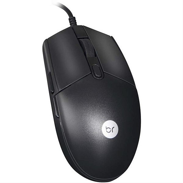 Mouse Óptico USB Gamer Seer Preto 3600dpi - Bright
