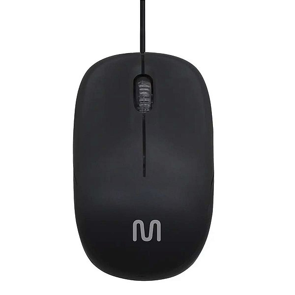Mouse Multilaser Com Fio Plug&Play Usb Preto Mo255