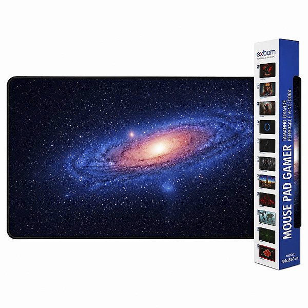Mouse Pad Gamer Speed Extra Grande XL 70x35xcm Galáxia