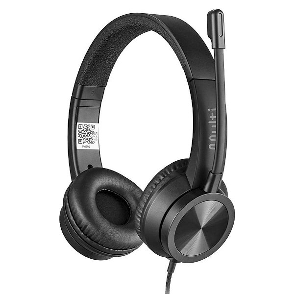Headset com Fio HF1100 USB/USB-C Preto Multi - PH501
