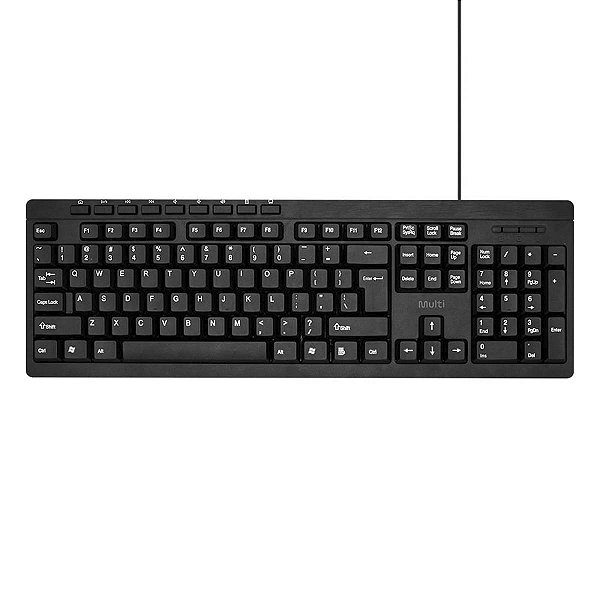 Teclado Com Fio USB Teclas Multimídia Cabo 1.80m Multi TC606
