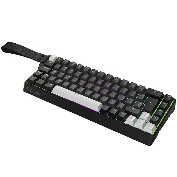 Teclado Magnético Pcyes Gamma Black Vulcan 8000Hz Usb Rgb