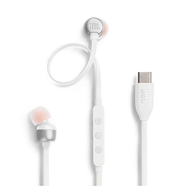 Fone De Ouvido C/ Fio Intra-Auricular Jbl Tune 310C Branco