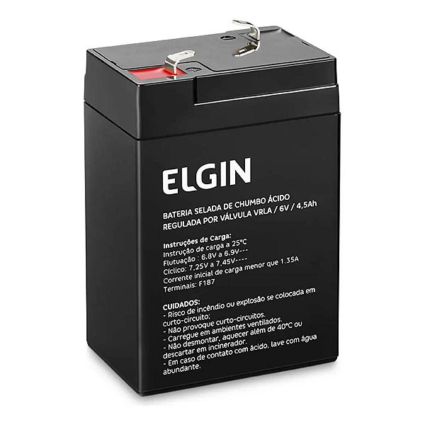 Bateria Selada De Chumbo Elgin Vrla 6v 4.5ah