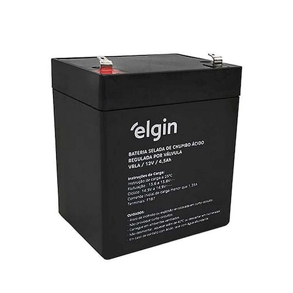 Bateria Selada De Chumbo 12V 4,5Ah Chumbo Elgin