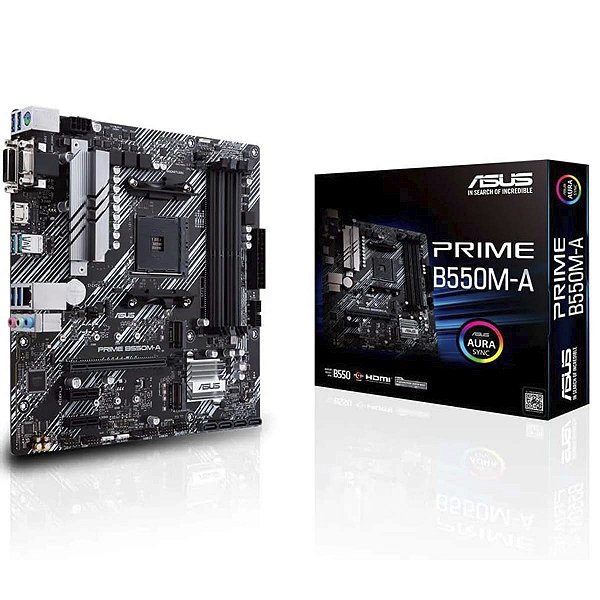 Placa Mãe Asus Prime B550m-A Amd Am4 Ddr4 Preto