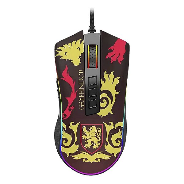Mouse Gamer Redragon Harry Potter Grifinória 12400dpi Hp-711