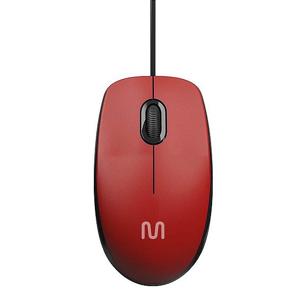 Mouse Com Fio MF400 Silencioso USB 1200dpi Vermelho Multi