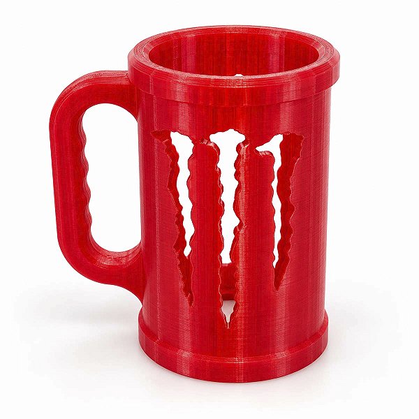 Suporte Para Lata De Energético Monster Com Alça 3d Vermelho